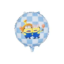 PartyDeco Balon foliowy pastylka Minionki 35x35cm