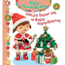Alicja bawi si� w Bo�e Narodzenie. Ma�a dziewczynka
