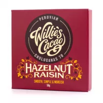 Willies Cacao Czekolada z orzechami i rodzynkami Hazelnut Raisin 50 g