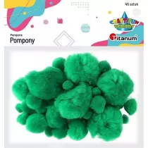 Titanum Pompony akrylowe zielone 45 szt.