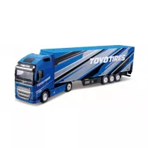Bburago model street fire haulers with trailer volvo fh16 globetrotter 750 xxl toyo tires 1:43