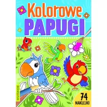 Kolorowe papugi z naklejkami