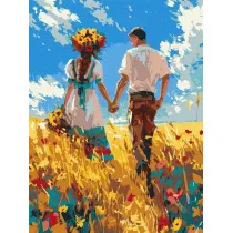 Ideyka Malowanie po numerach - Spacer zakochanych 30x40cm