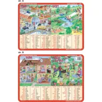 Visual System Podk�adka edukacyjna. Town, sport, home, family