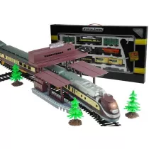 Kolejka 5 wagon�w + rozjazdy LeanToys
