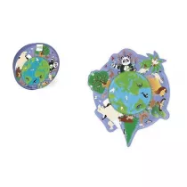 Puzzle konturowe 45 el. Mapa �wiata Scratch