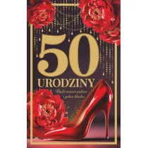 Art Nuvo Karnet 50 urodziny damskie z�ocone (13x20,5cm) UCK-02