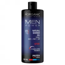 4organic Men Power el pod prysznic Sport 3 in 1 500 ml