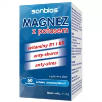 Sanbios Magnez z potasem - suplement diety 60 tab.