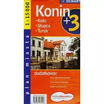 Plan miasta +3 Konin, Koo, Supca, Turek 1:15 000