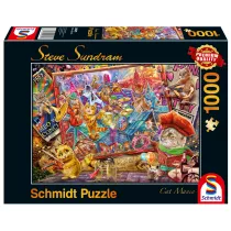 Puzzle 1000 el. Premium Quality. Stave Sundram, Muzykalne koty Schmidt