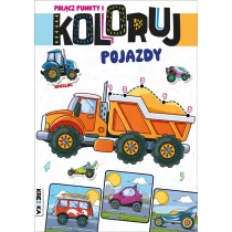 Pojazdy. Po��cz punkty i koloruj