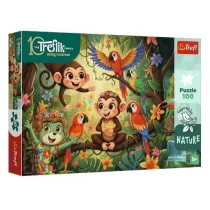 Puzzle 100 Rodzina Treflik�w Ma�pki TREFL