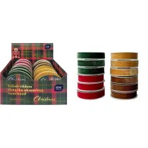 Interdruk Wstka aksamitna 3m Christmas (12 szt)