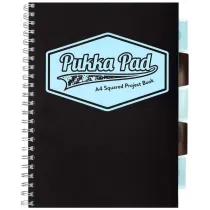 Pukka Pad Project Book A4 Black & Blue Sky kratka, 80g 100 kartek