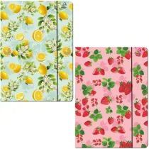 Bee-bee Teczka A4 z gumk� Cytryny Truskawki mix