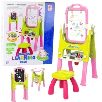 Tablica edukacyjna 5w1 z krzesekiem Leantoys