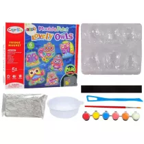 Zestaw kreatywny DIY odlew gipsowy Sowy LeanToys