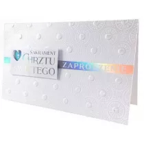 Kukartka Zaproszenie ZP-015 Chrzest 5 szt.