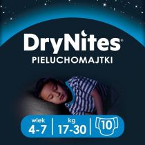 Huggies Pieluchomajtki na noc 4-7 lat DRYNITES Boy (17-30 kg) 10 szt.