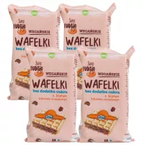 Super Fudgio Wafelki z kremem kakaowo-orzechowym bez dodatku cukru Zestaw 4 x 120 g Bio