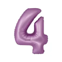 Godan Balon foliowy Smart cyfra 4 lawendowy matowy 76cm