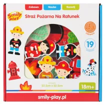 Remiza stra�acka drewniana z akcesoriami SMILY PLAY SPW84940