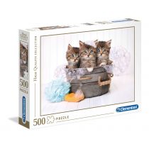 Puzzle 500 el. High Quality Collection. Kittens AND soap Clementoni