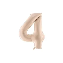 PartyDeco Balon foliowy cyfra 4 72cm c. be�