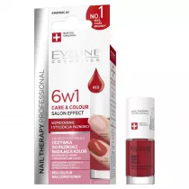 Eveline Cosmetics EVELINE_Nail Therapy 6w1 Care & Colour skoncentrowana odywka do paznokci Red 5 ml