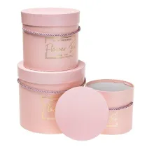 Rozette Pude�ko Flower Box 3 szt jasnor�owy