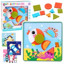 Puzzle kreatywne geometryczne 35el. LeanToys