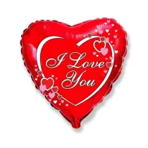 Balon Flexmetal foliowy I love you - red 46cm