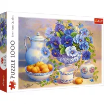 Puzzle 1000 el. Niebieski bukiet Trefl