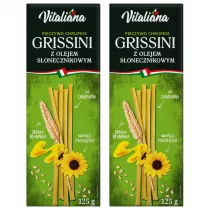NaturaVena Paluszki chlebowe Grissini z olejem sonecznikowym Zestaw 2 x 125 g