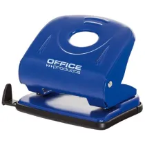 Office Products Dziurkacz dziurkuje do 30 kartek, metal, niebieski