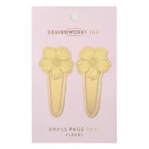 Designworks Ink Zakadki do ksiek metalowe Fleurs 2 szt.