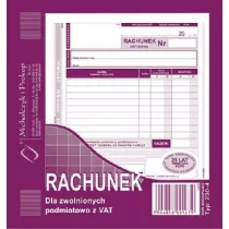 Michalczyk i Prokop Druk Rachunek/Zwolnienie z podatku VAT