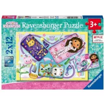 Puzzle dla dzieci 2x12 Koci Domek Gabi Ravensburger