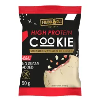 Frank&Oli Ciasteczko proteinowe truskawka z bia czekolad 50 g
