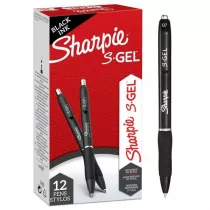 Sharpie D�ugopis �elowy S-GEL czarny 0.7mm 12 szt.
