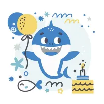 Serwetki Lunch Daisy - Blue Birthday Shark SDOG045001