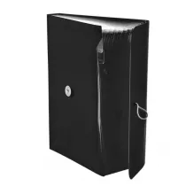 Teczka harmonijkowa A4 PP gumka 13 przegrd czarna
