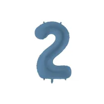 PartyDeco Balon foliowy cyfra 2 granat 86cm