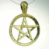 Sotis Pentagram Tybetaski Ag925 + Au 24kar, 6,7g