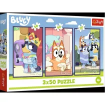 Puzzle 3x50 Rodzina Bluey TREFL