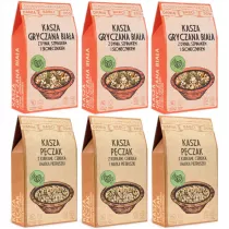 Dania Babci Zosi Kasze: pczak z kurkami + gryczana biaa z dyni zgrzewka mix 1.4 kg
