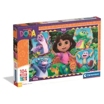 Puzzle 104 el. Maxi SuperColor. Dora Clementoni