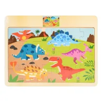 PUZZLE DREWNIANE 24EL DINOZAURY PLX FOL Daffi