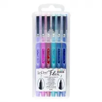 Marvy Cienkopisy Le Pen Flex Jewel 6 kolor�w